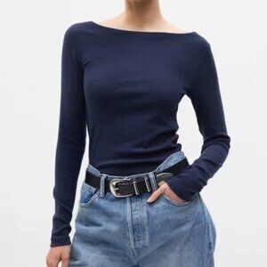 Gap Modern Boatneck Long Sleeve Tee